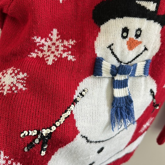 Christmas Snowman Womens Holiday Sweater size small - Picture 5 of 6